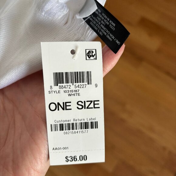 Wrap and Scarf in One, I.N.C. White - Picture 3 of 4